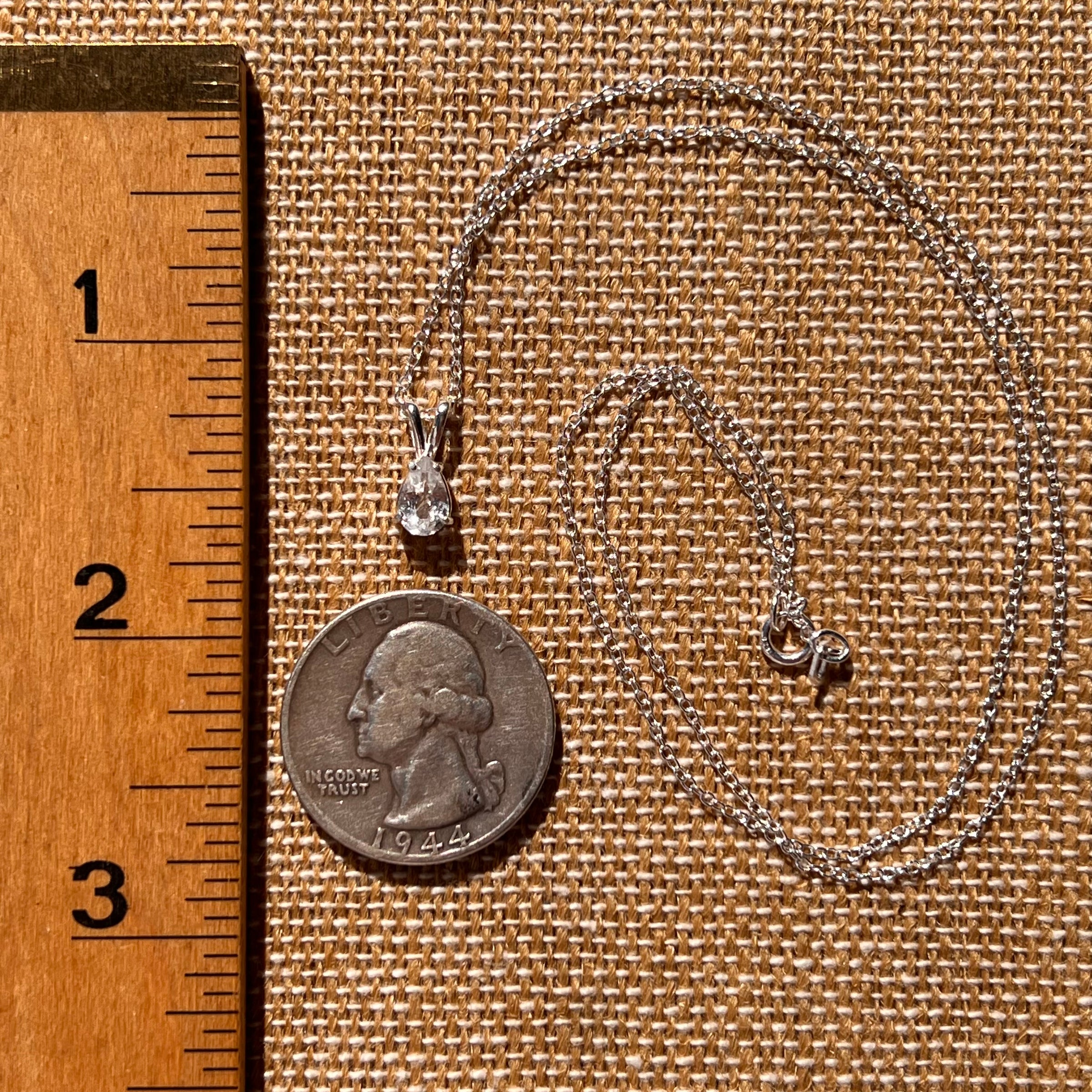 Phenakite Necklace Sterling Silver Faceted Gem #7915-Moldavite Life