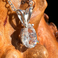 Phenakite Necklace Sterling Silver Faceted Gem #7918-Moldavite Life