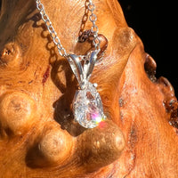 Phenakite Necklace Sterling Silver Faceted Gem #7918-Moldavite Life