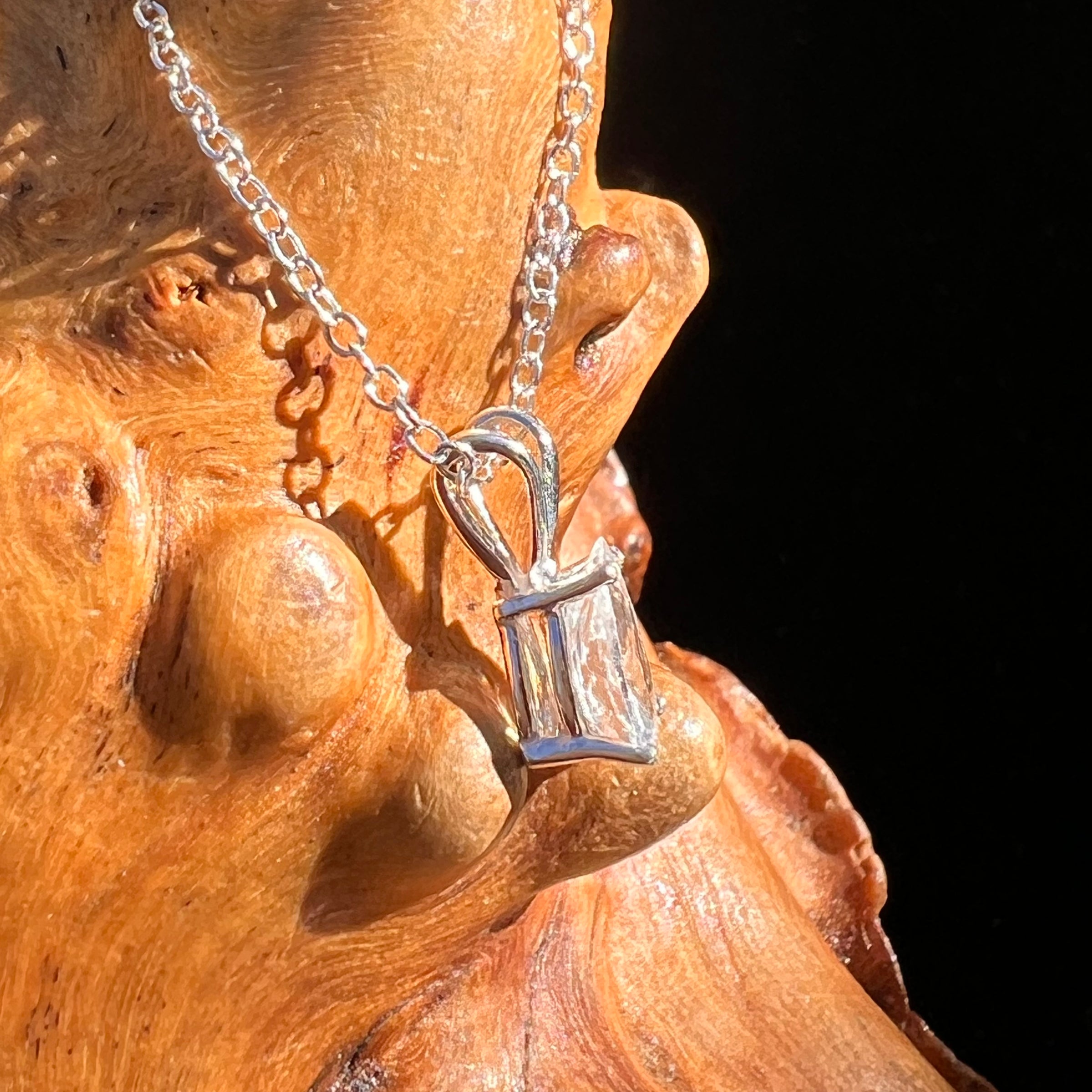 Phenakite Necklace Sterling Silver Faceted Gem #7919-Moldavite Life