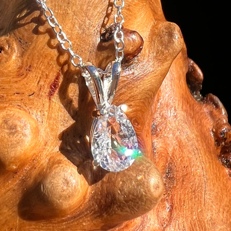 Phenakite Necklace Sterling Silver Faceted Gem #7920-Moldavite Life