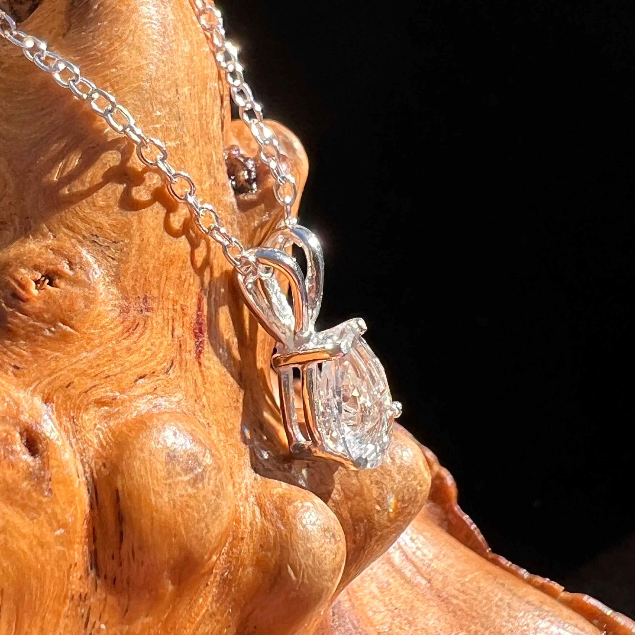 Phenakite Necklace Sterling Silver Faceted Gem #7920-Moldavite Life