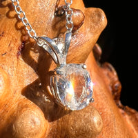 Phenakite Necklace Sterling Silver Faceted Gem #7921-Moldavite Life