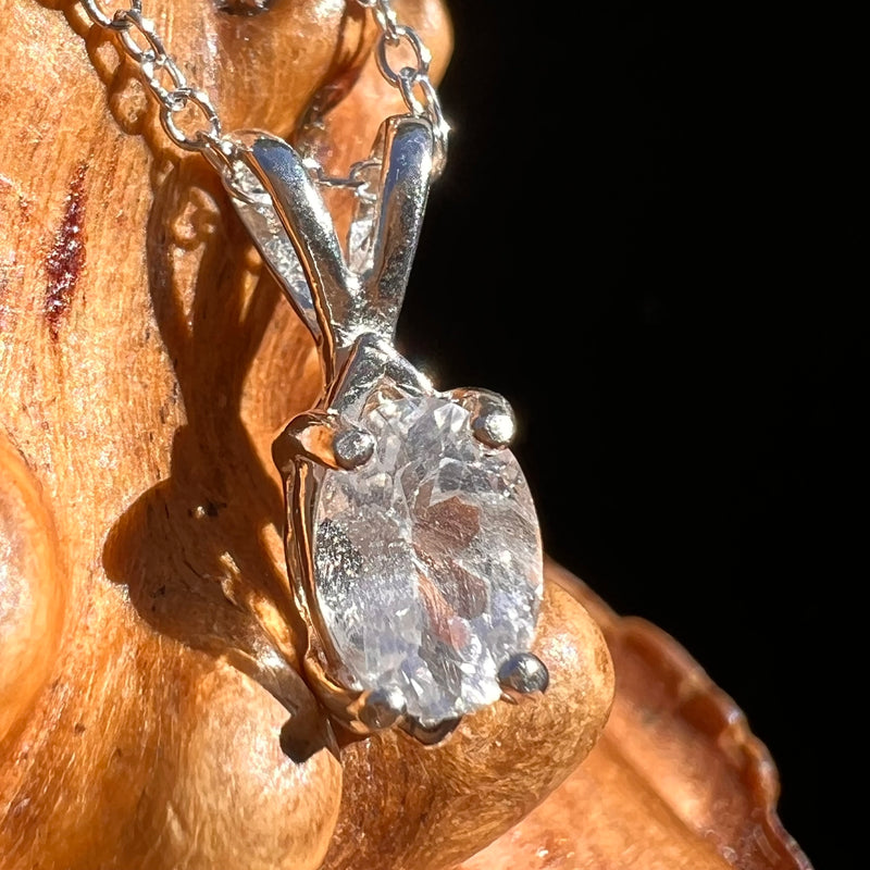 Phenakite Necklace Sterling Silver Faceted Gem #7923-Moldavite Life