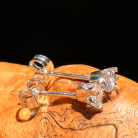 Phenakite Pear Stud Earrings Sterling Silver #8583-Moldavite Life