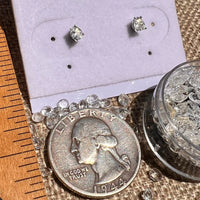 Phenakite Pear Stud Earrings Sterling Silver #8583-Moldavite Life