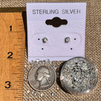 Phenakite Pear Stud Earrings Sterling Silver #8583-Moldavite Life