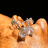 Phenakite Pear Stud Earrings Sterling Silver #8583-Moldavite Life