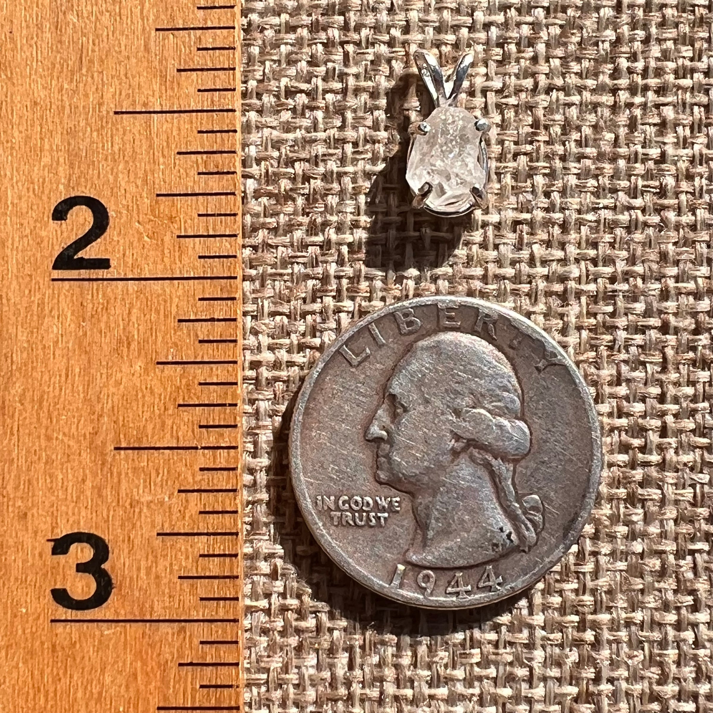 Phenakite Pendant Sterling Raw Crystal #6900-Moldavite Life