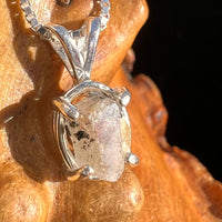 Phenakite Pendant Sterling Raw Crystal #6901-Moldavite Life