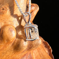 Phenakite Pendant Sterling Raw Crystal #6901-Moldavite Life