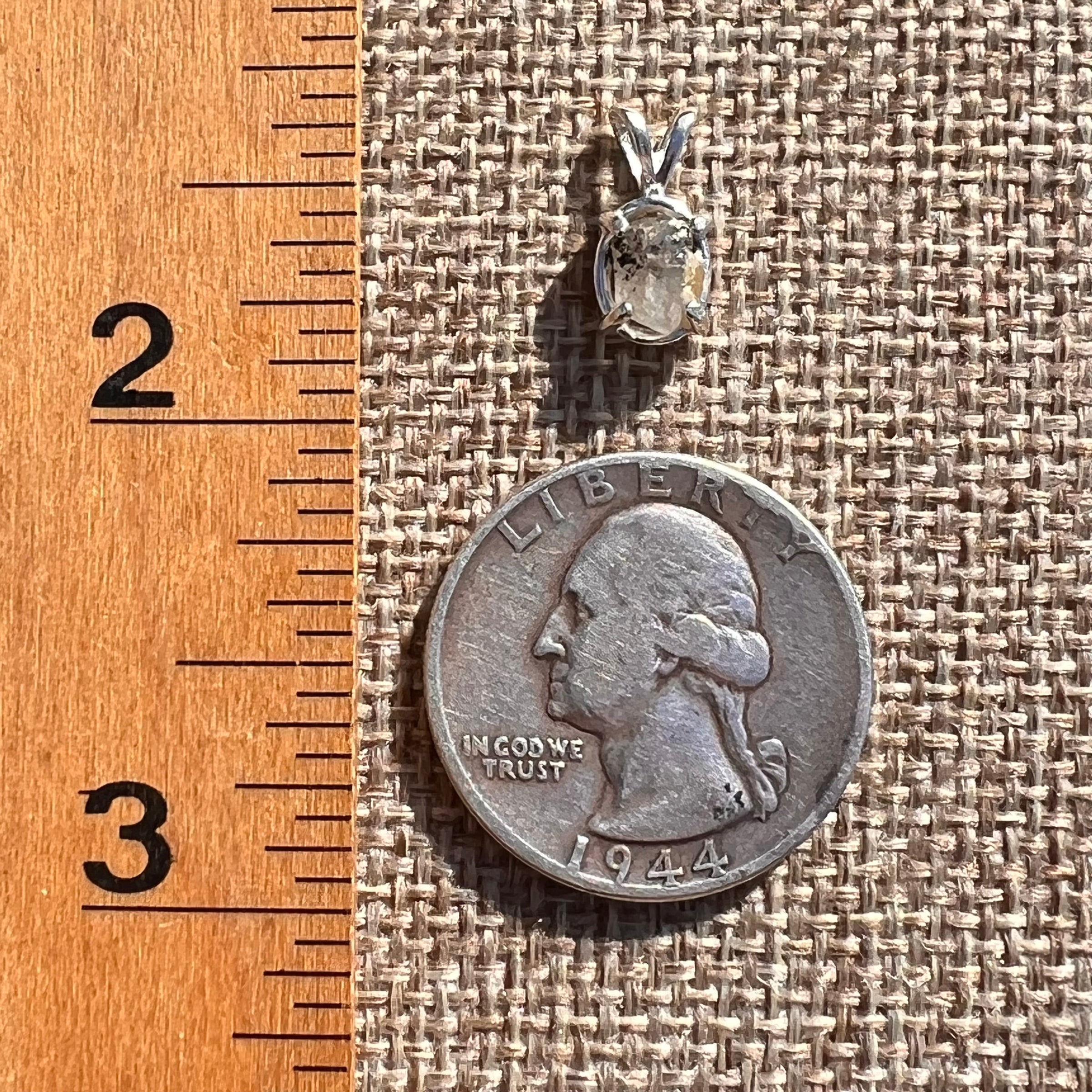 Phenakite Pendant Sterling Raw Crystal #6901-Moldavite Life