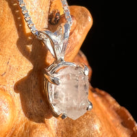 Phenakite Pendant Sterling Raw Crystal #6942-Moldavite Life