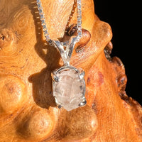 Phenakite Pendant Sterling Raw Crystal #6942-Moldavite Life