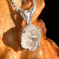 Phenakite Pendant Sterling Raw Crystal #6943-Moldavite Life