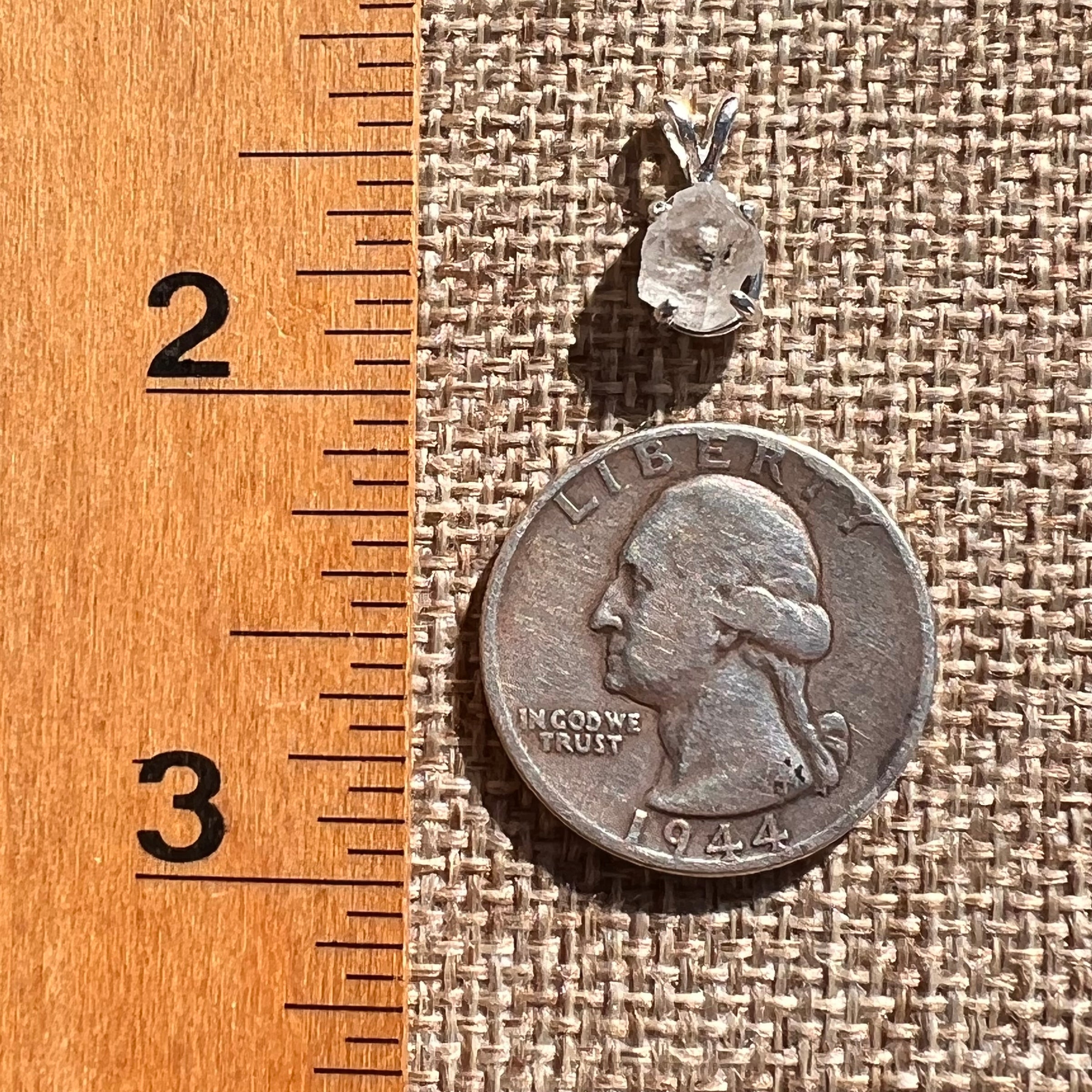 Phenakite Pendant Sterling Raw Crystal #6943-Moldavite Life