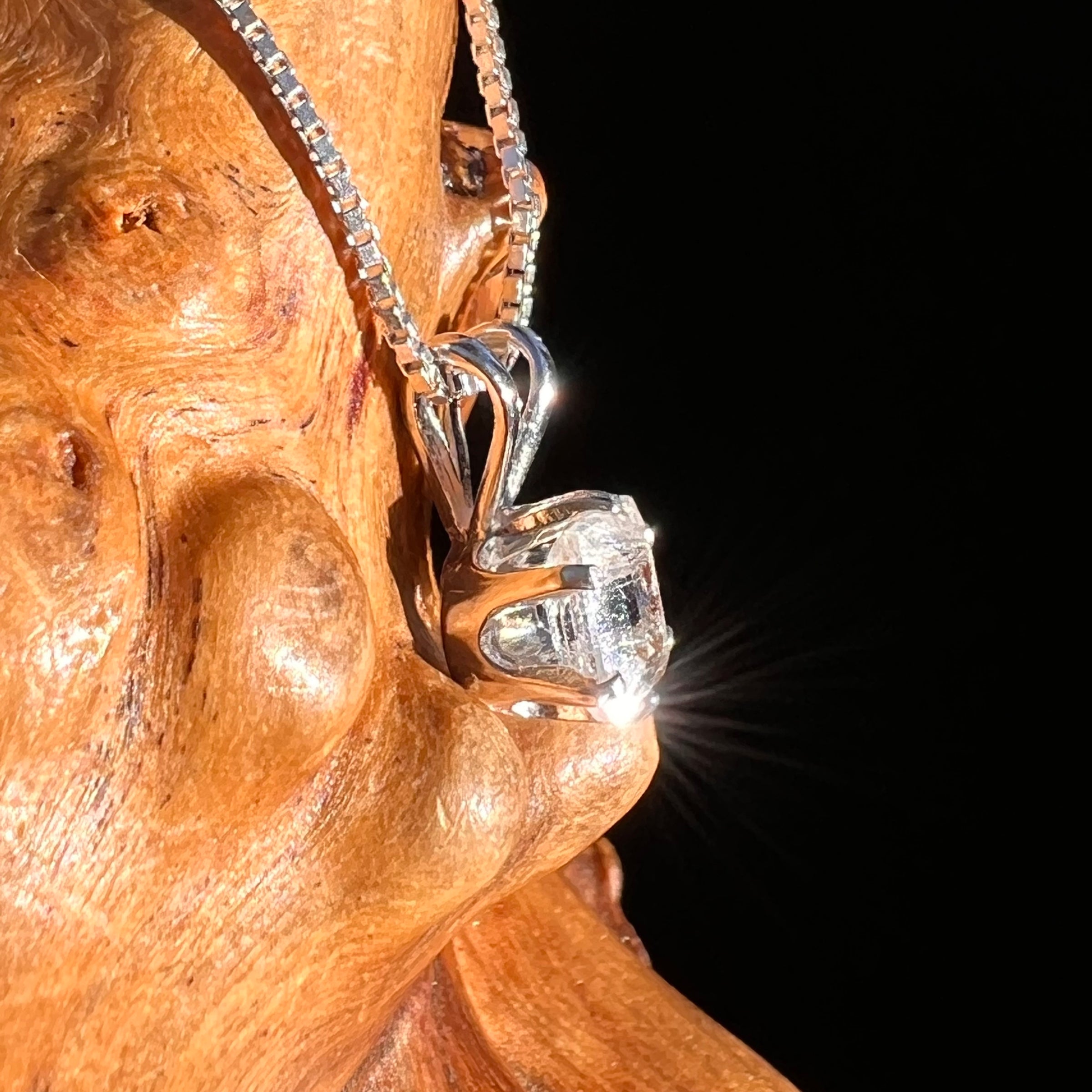 Phenakite Pendant Sterling Silver Faceted Gem #7926-Moldavite Life