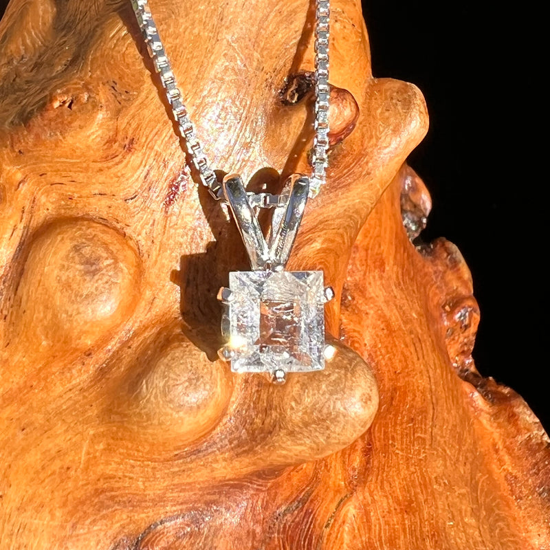 Phenakite Pendant Sterling Silver Faceted Gem #7926-Moldavite Life