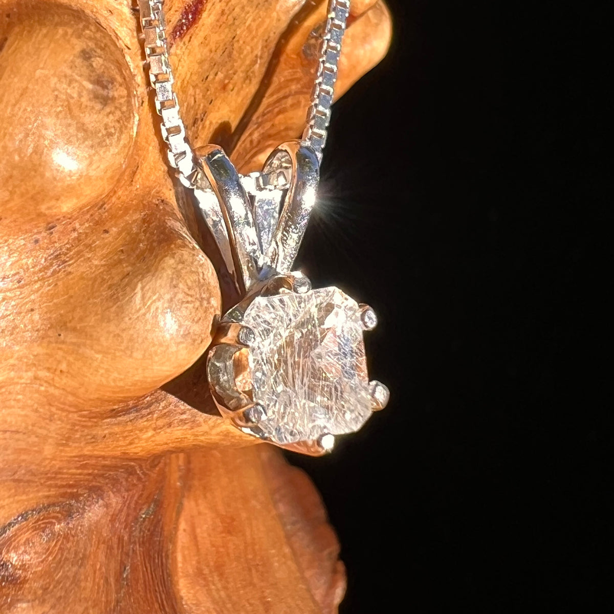 Phenakite Pendant Sterling Silver Faceted Gem #7927-Moldavite Life