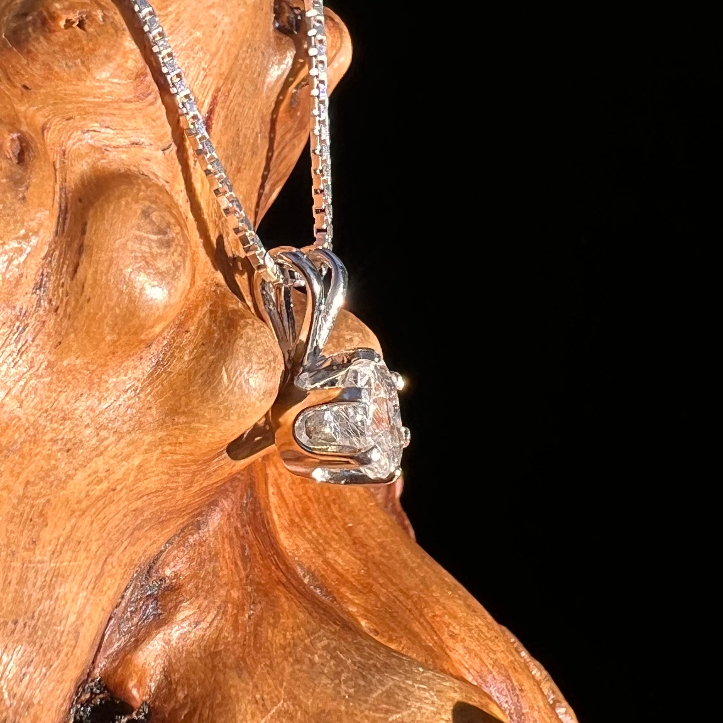 Phenakite Pendant Sterling Silver Faceted Gem #7927-Moldavite Life