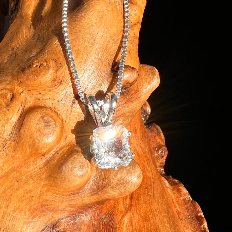 Phenakite Pendant Sterling Silver Faceted Gem #7928-Moldavite Life