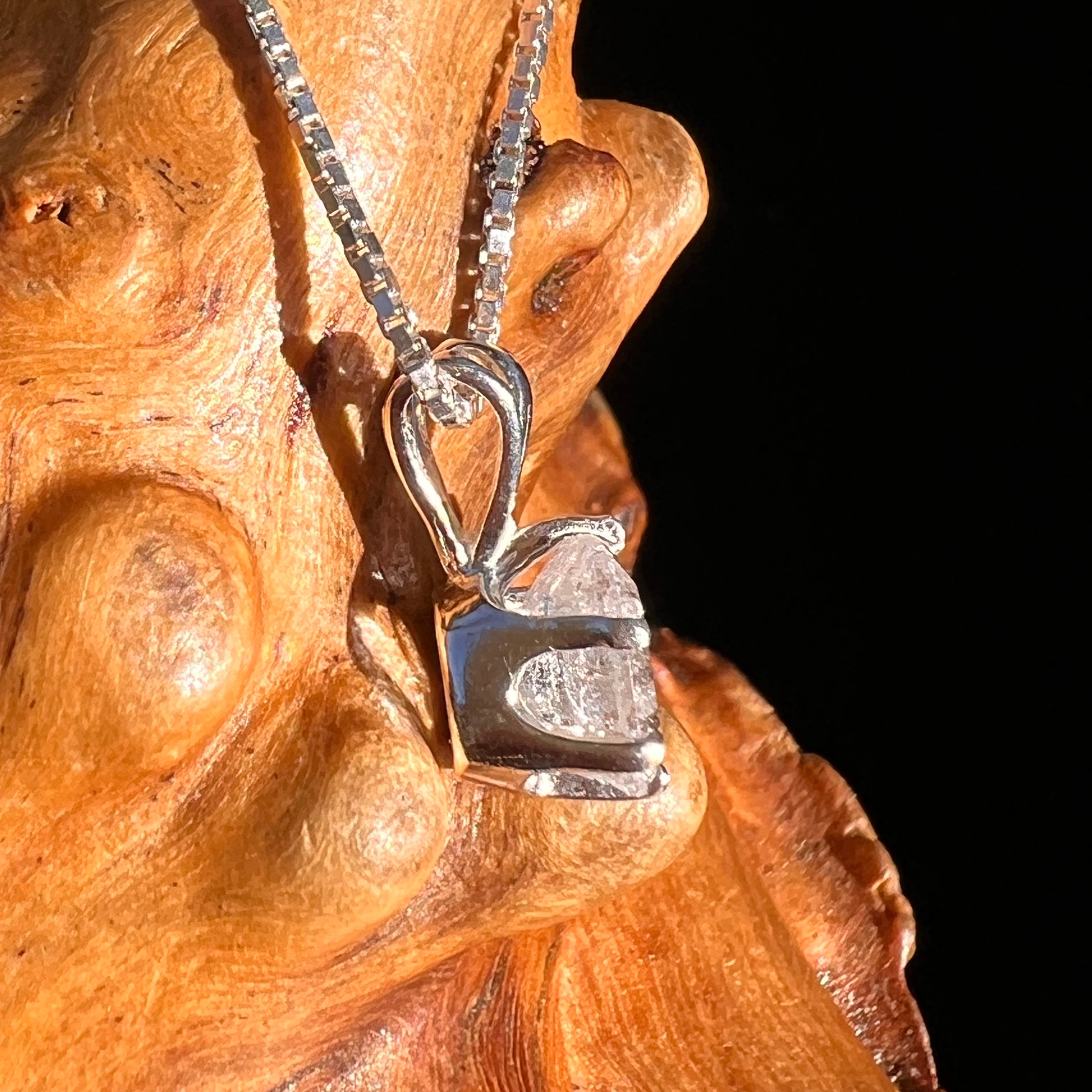 Phenakite Pendant Sterling Silver Faceted Gem #7930-Moldavite Life