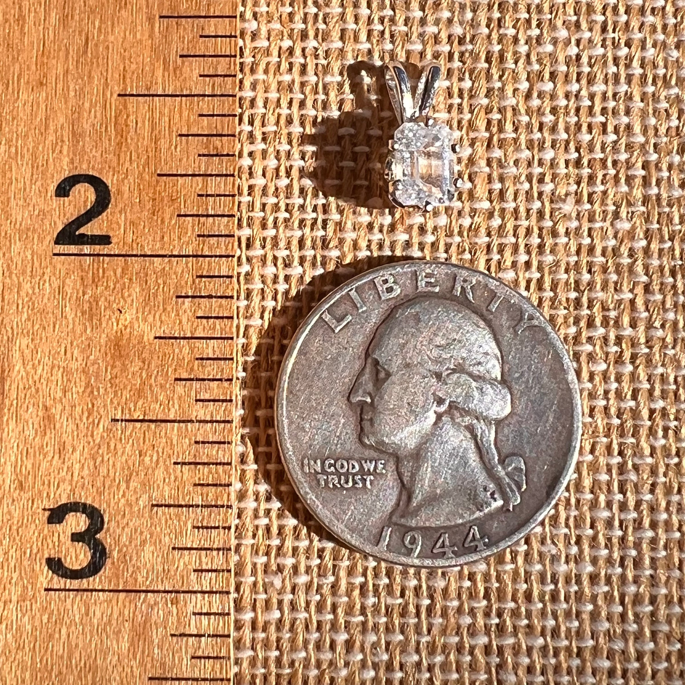 Phenakite Pendant Sterling Silver Faceted Gem #7930-Moldavite Life