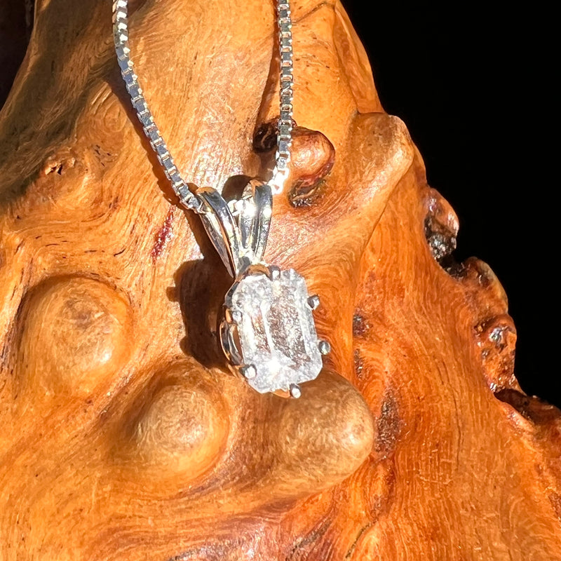 Phenakite Pendant Sterling Silver Faceted Gem #7930-Moldavite Life