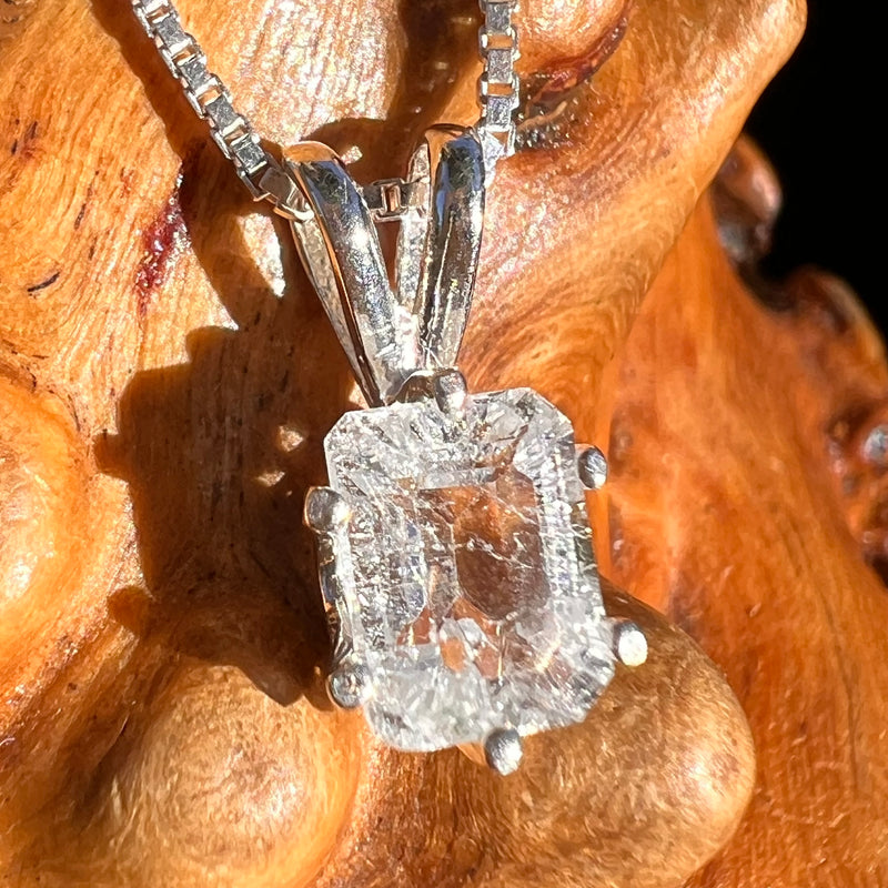 Phenakite Pendant Sterling Silver Faceted Gem #7932-Moldavite Life