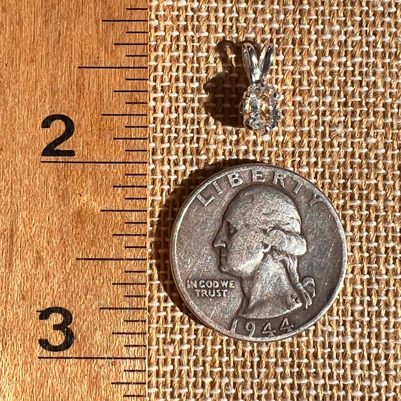 Phenakite Pendant Sterling Silver Faceted Gem #7933-Moldavite Life