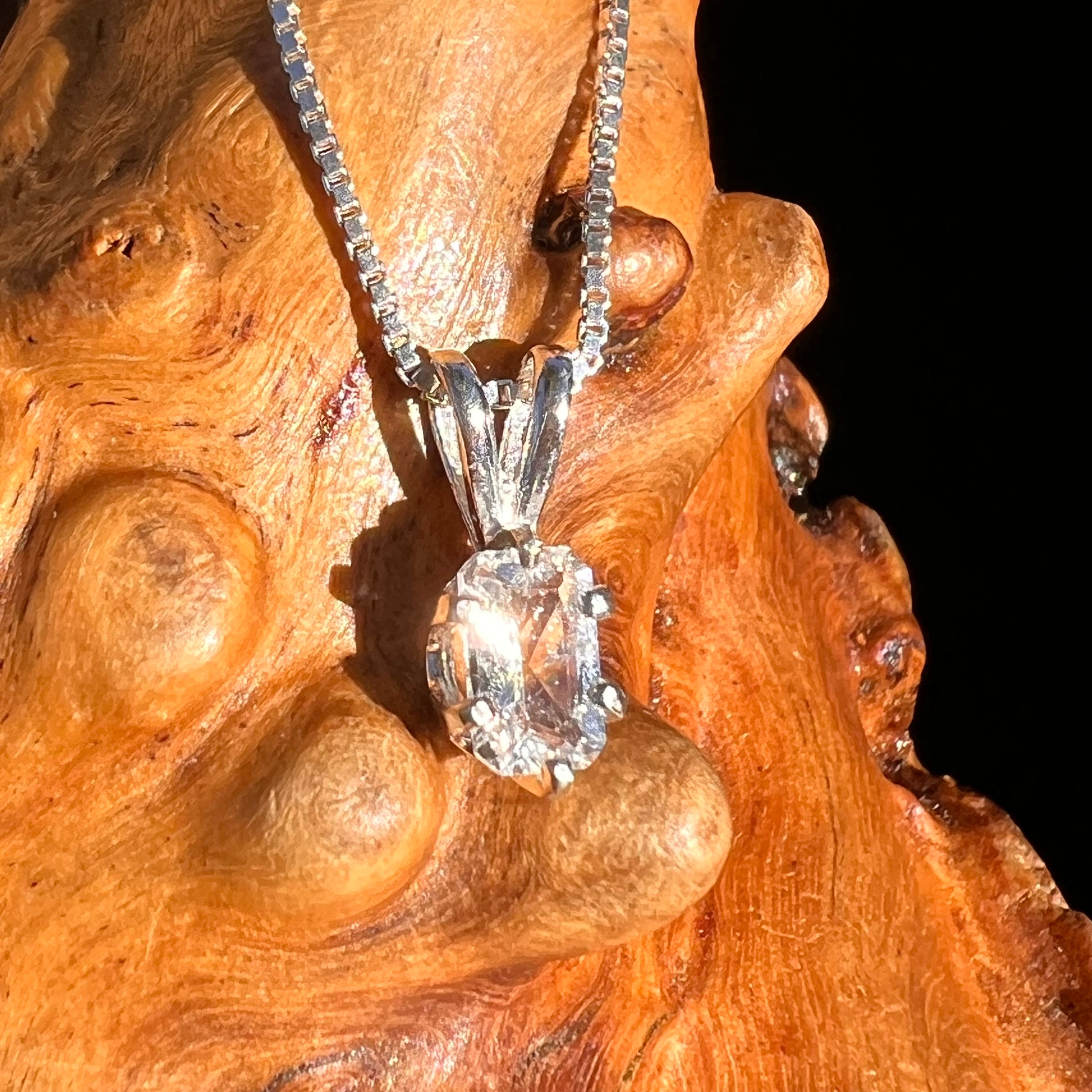 Phenakite Pendant Sterling Silver Faceted Gem #7933-Moldavite Life