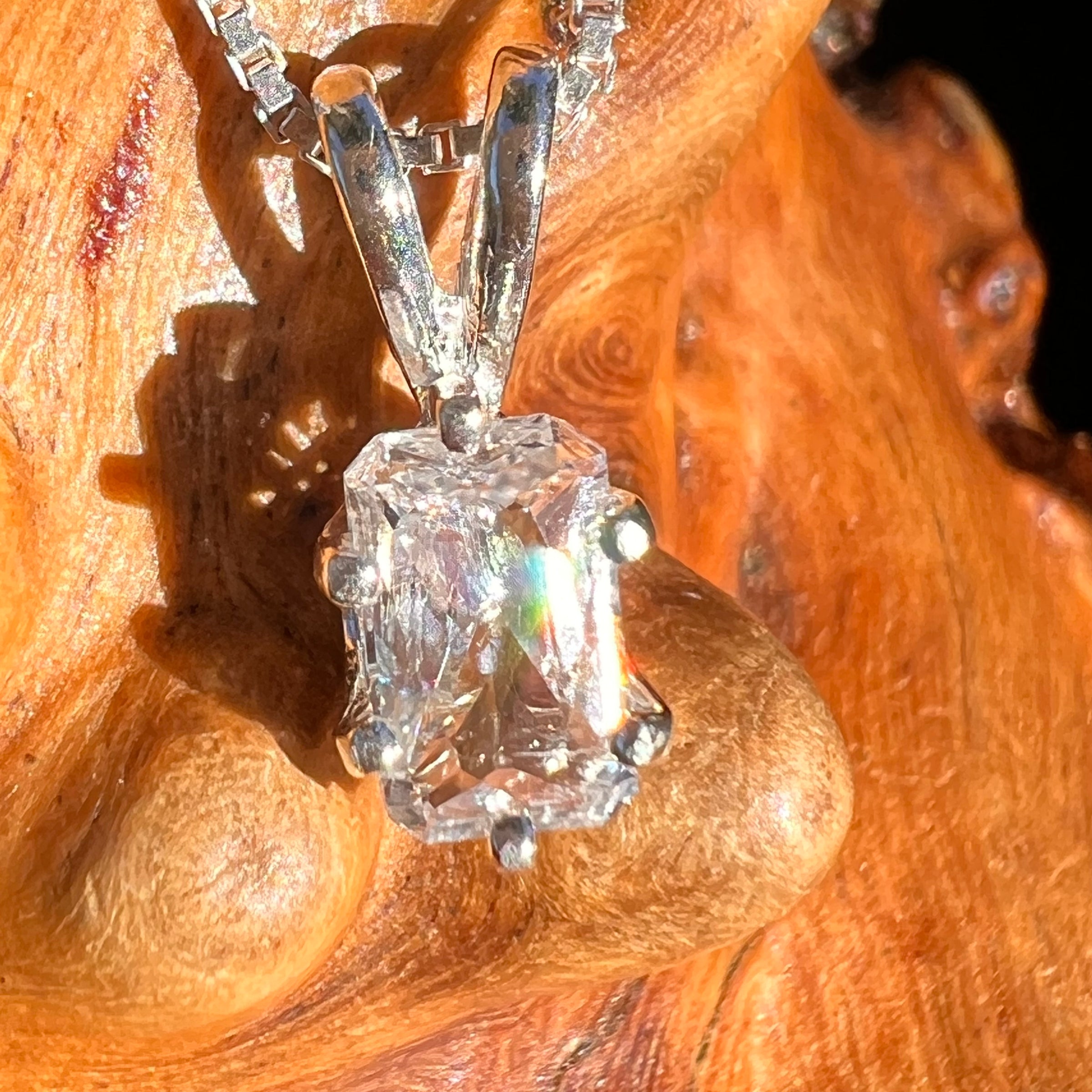 Phenakite Pendant Sterling Silver Faceted Gem #7934-Moldavite Life