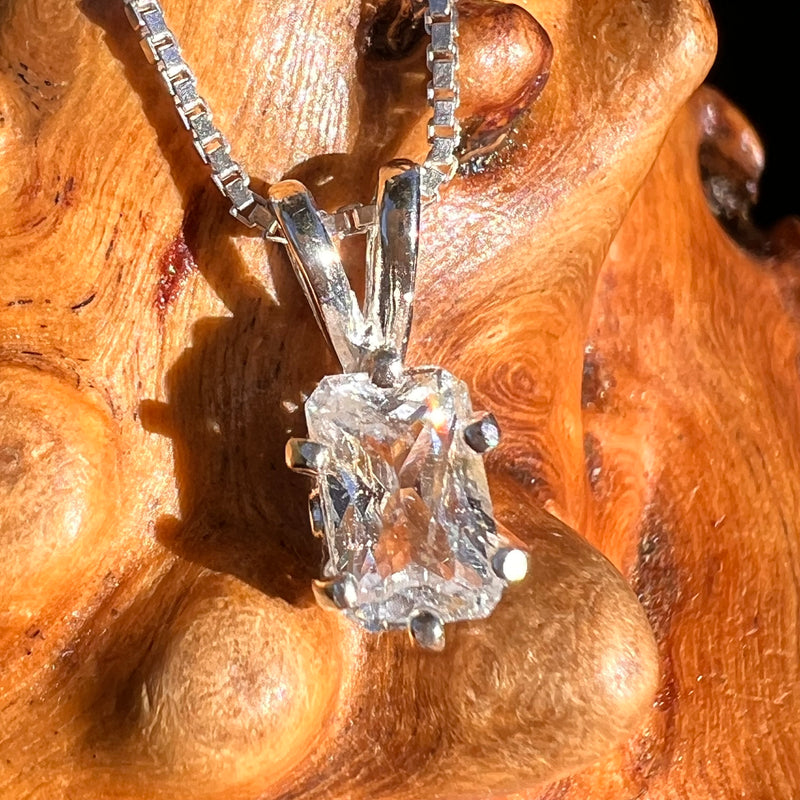 Phenakite Pendant Sterling Silver Faceted Gem #7935-Moldavite Life