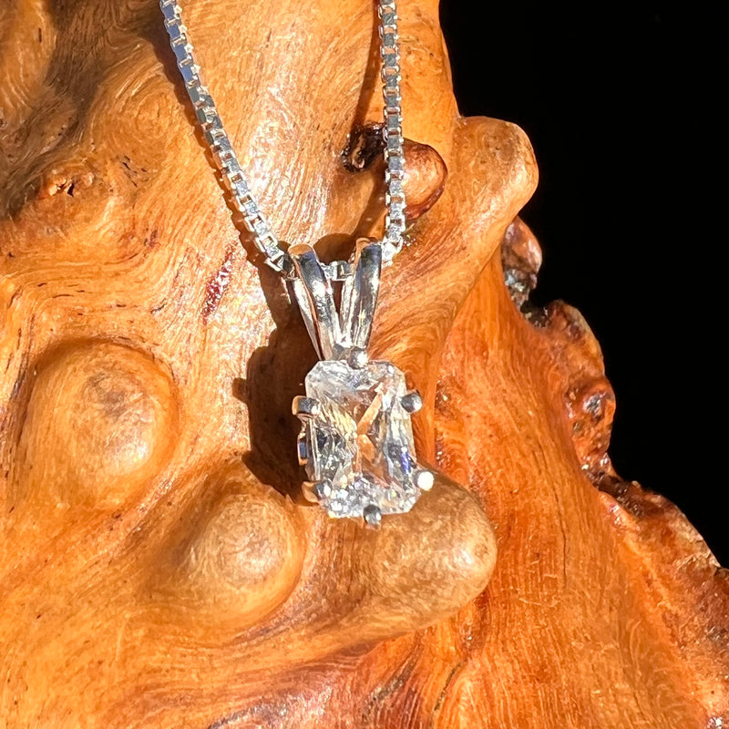Phenakite Pendant Sterling Silver Faceted Gem #7935-Moldavite Life