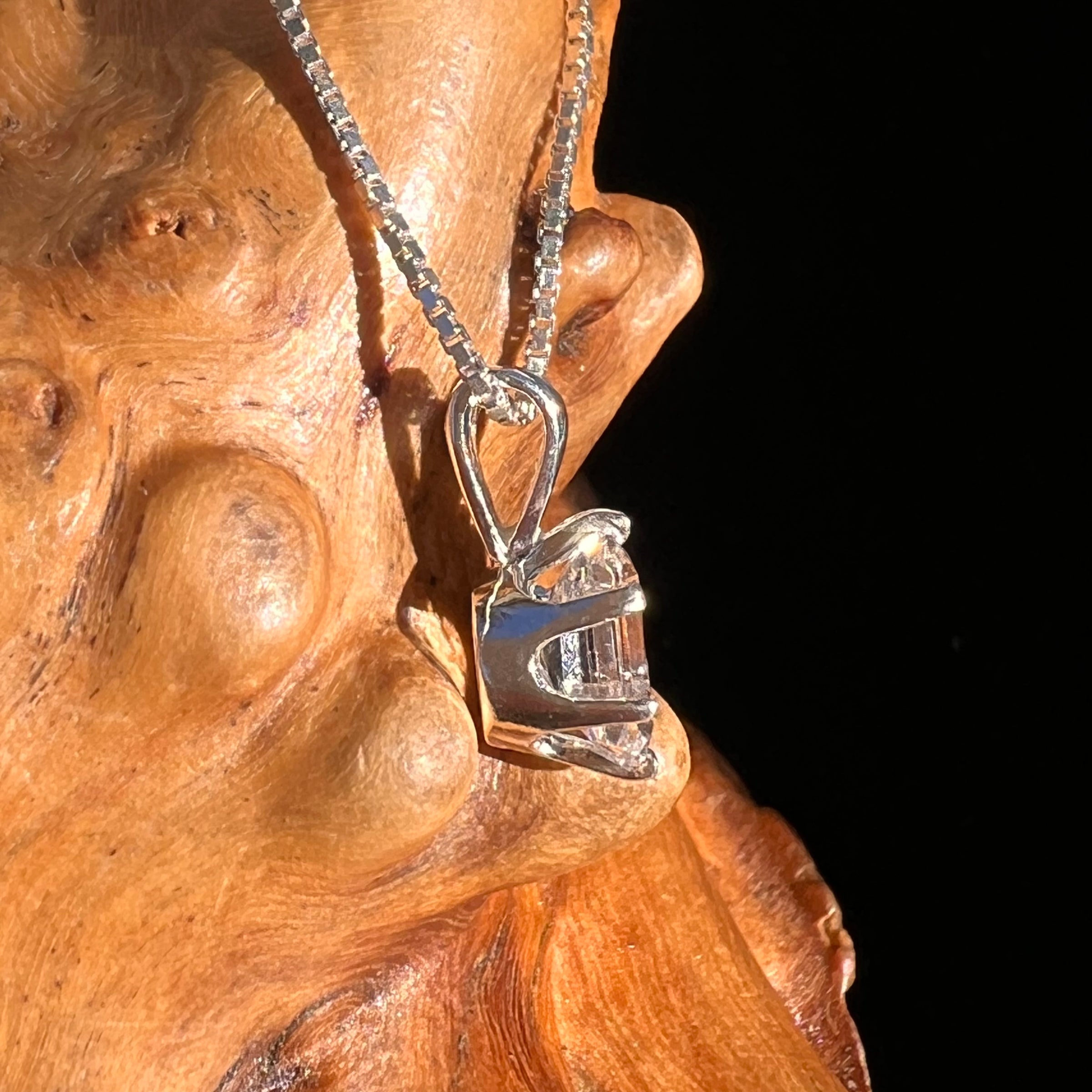 Phenakite Pendant Sterling Silver Faceted Gem #7936-Moldavite Life