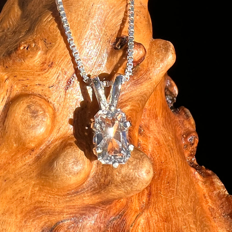 Phenakite Pendant Sterling Silver Faceted Gem #7937-Moldavite Life