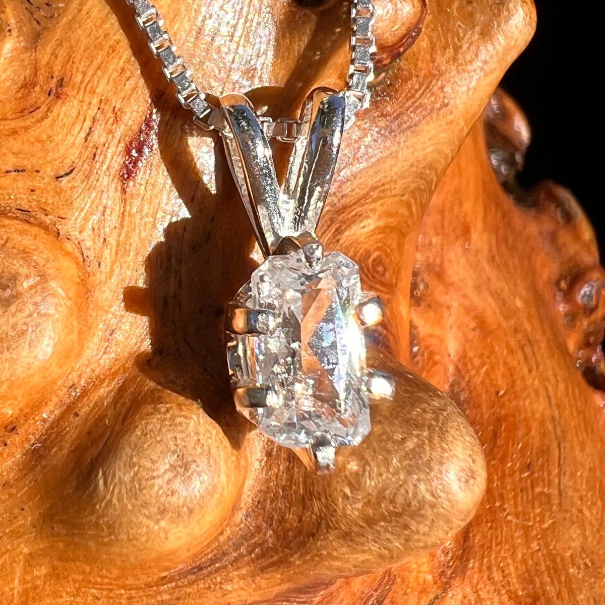 Phenakite Pendant Sterling Silver Faceted Gem #7938-Moldavite Life