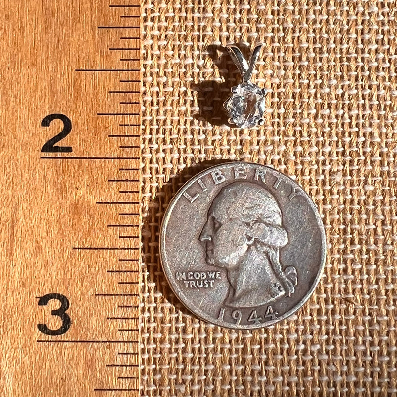 Phenakite Pendant Sterling Silver Faceted Gem #7941-Moldavite Life