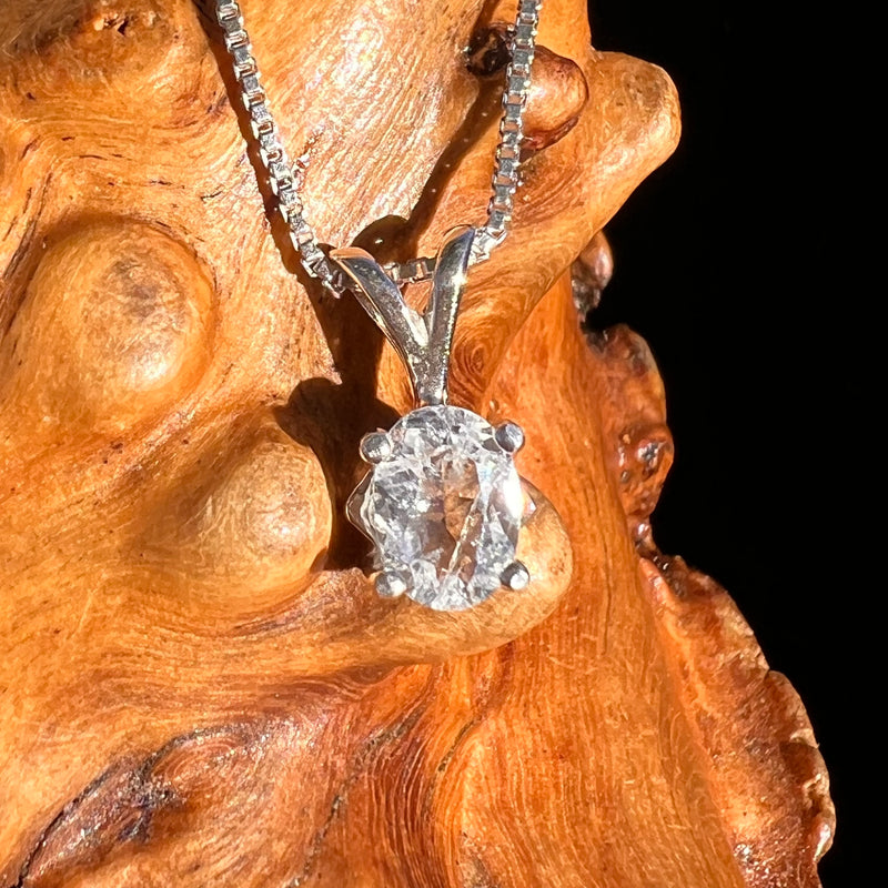 Phenakite Pendant Sterling Silver Faceted Gem #7941-Moldavite Life