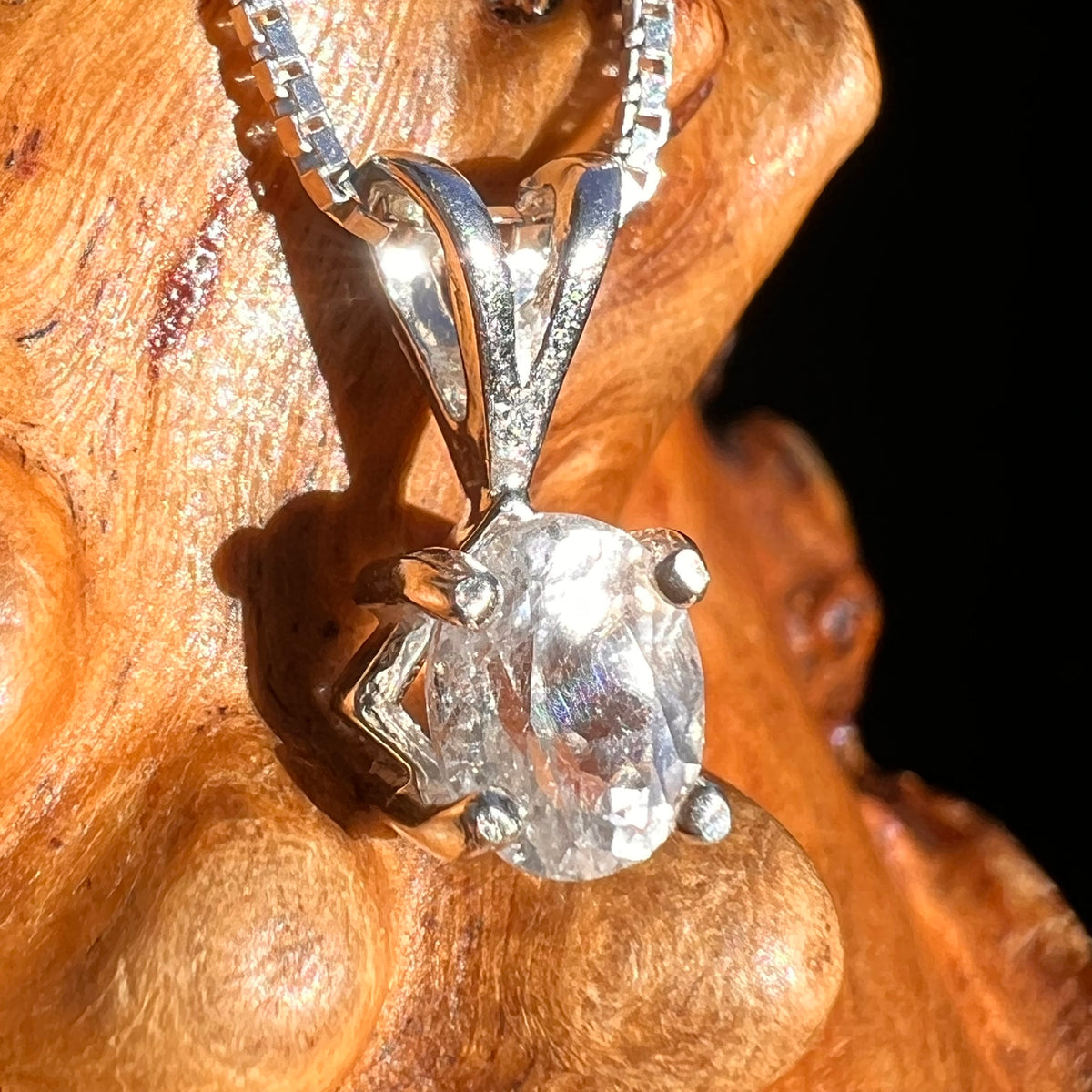 Phenakite Pendant Sterling Silver Faceted Gem #7943-Moldavite Life