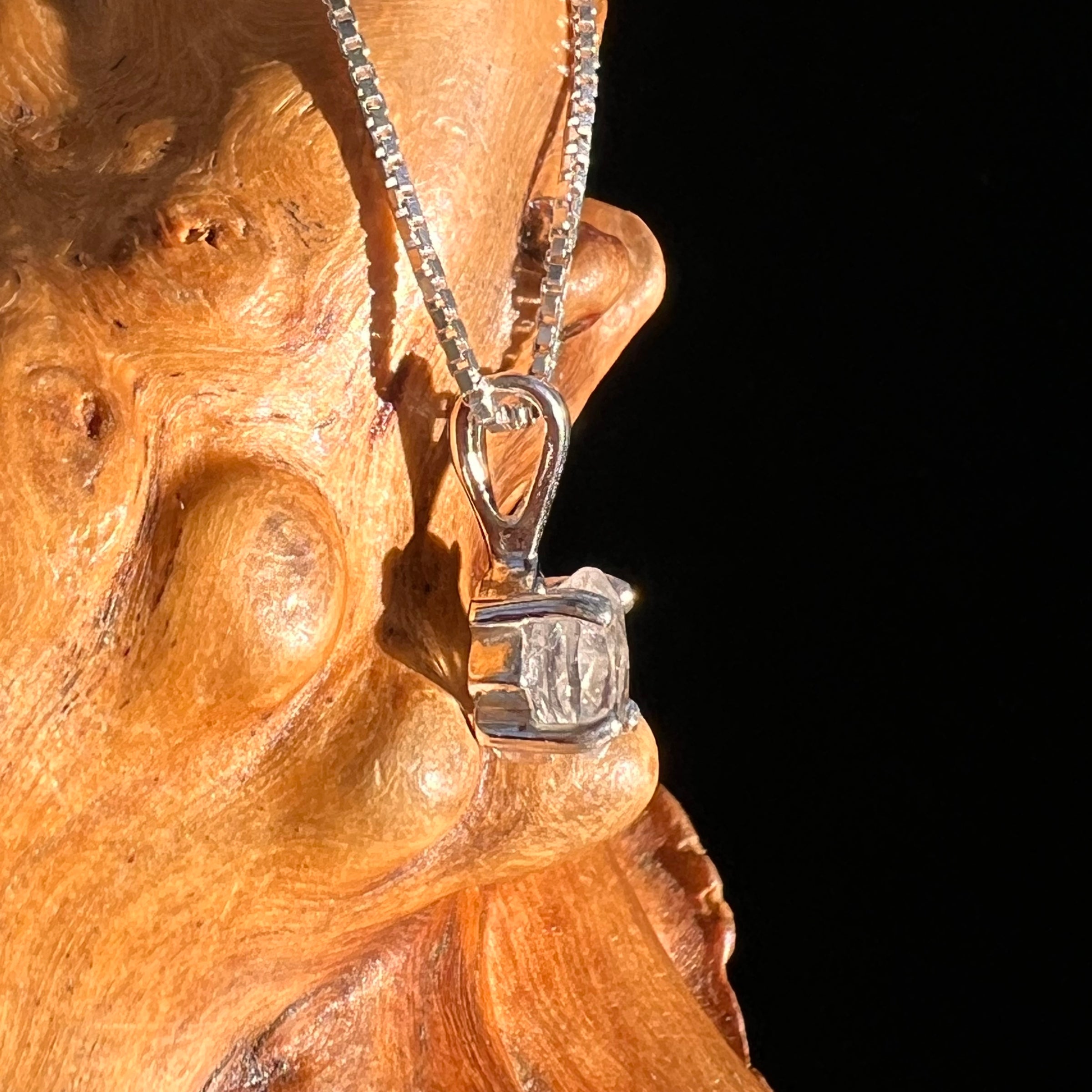 Phenakite Pendant Sterling Silver Faceted Gem #7943-Moldavite Life