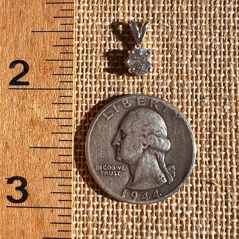 Phenakite Pendant Sterling Silver Faceted Gem #7943-Moldavite Life