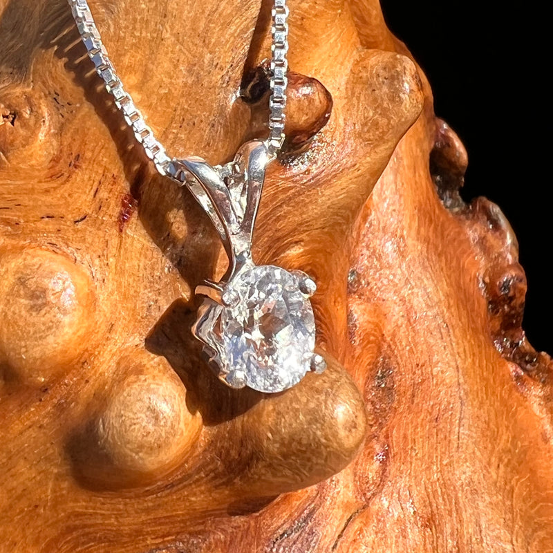 Phenakite Pendant Sterling Silver Faceted Gem #7959-Moldavite Life