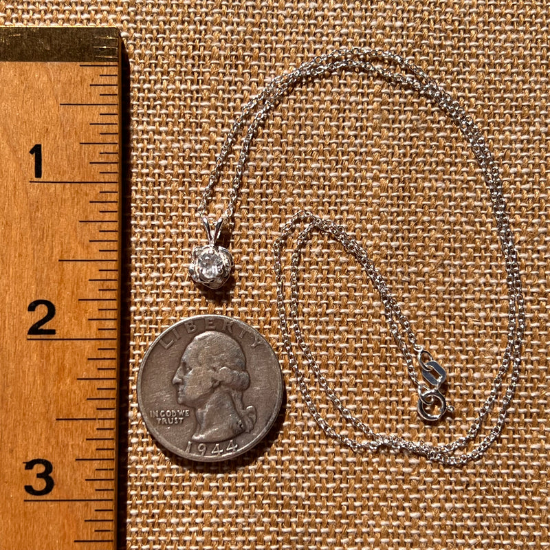 Phenakite Rose Necklace Sterling Silver Faceted Gem #7916-Moldavite Life