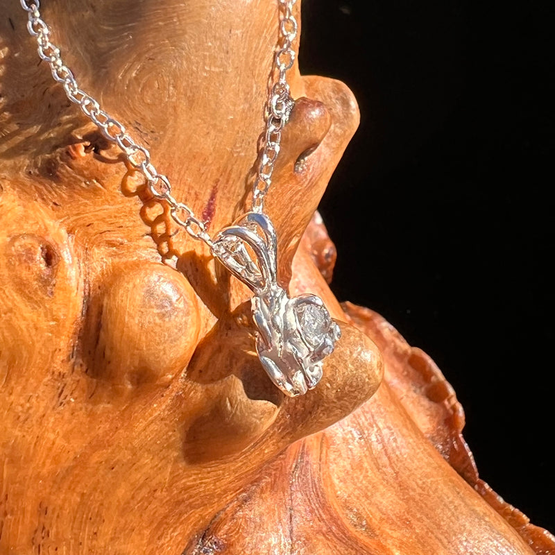 Phenakite Rose Necklace Sterling Silver Faceted Gem #7917-Moldavite Life