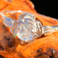 Phenakite Rose Ring Sterling Silver Size #8040-Moldavite Life