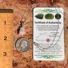 Pollucite & Moldavite Necklace Sterling Silver #6798-Moldavite Life