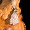 Pollucite & Moldavite Necklace Sterling Silver #6798-Moldavite Life