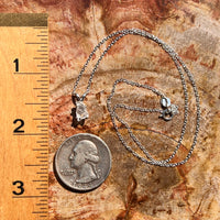 Pollucite Necklace Sterling Silver #6788-Moldavite Life