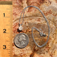 Pollucite Necklace Sterling Silver #6790-Moldavite Life